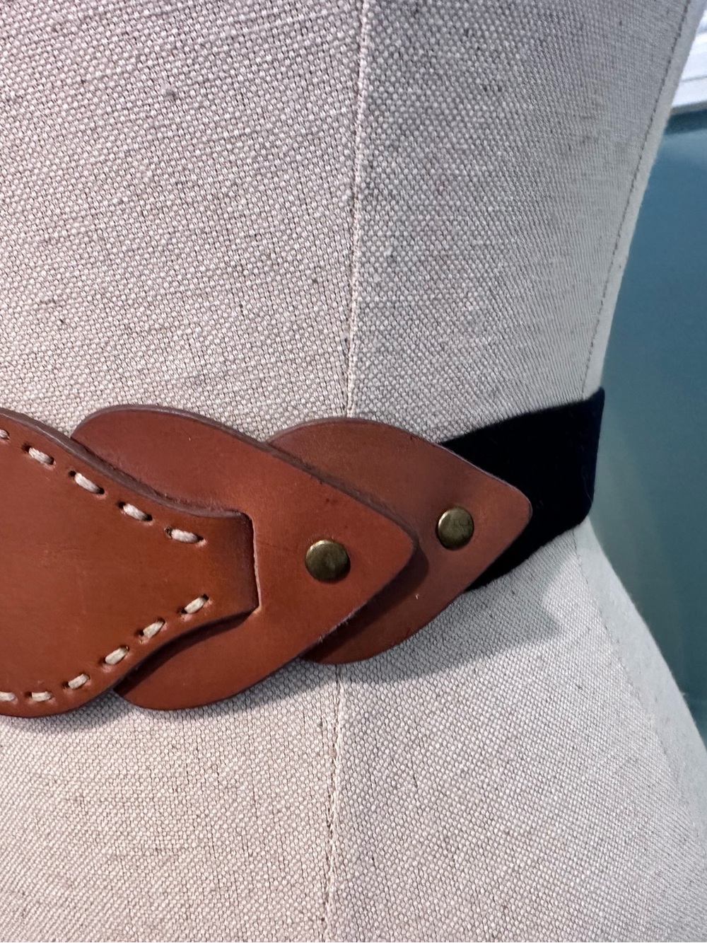 Anthropologie Genuine Leather Western Stretch Belt Small
